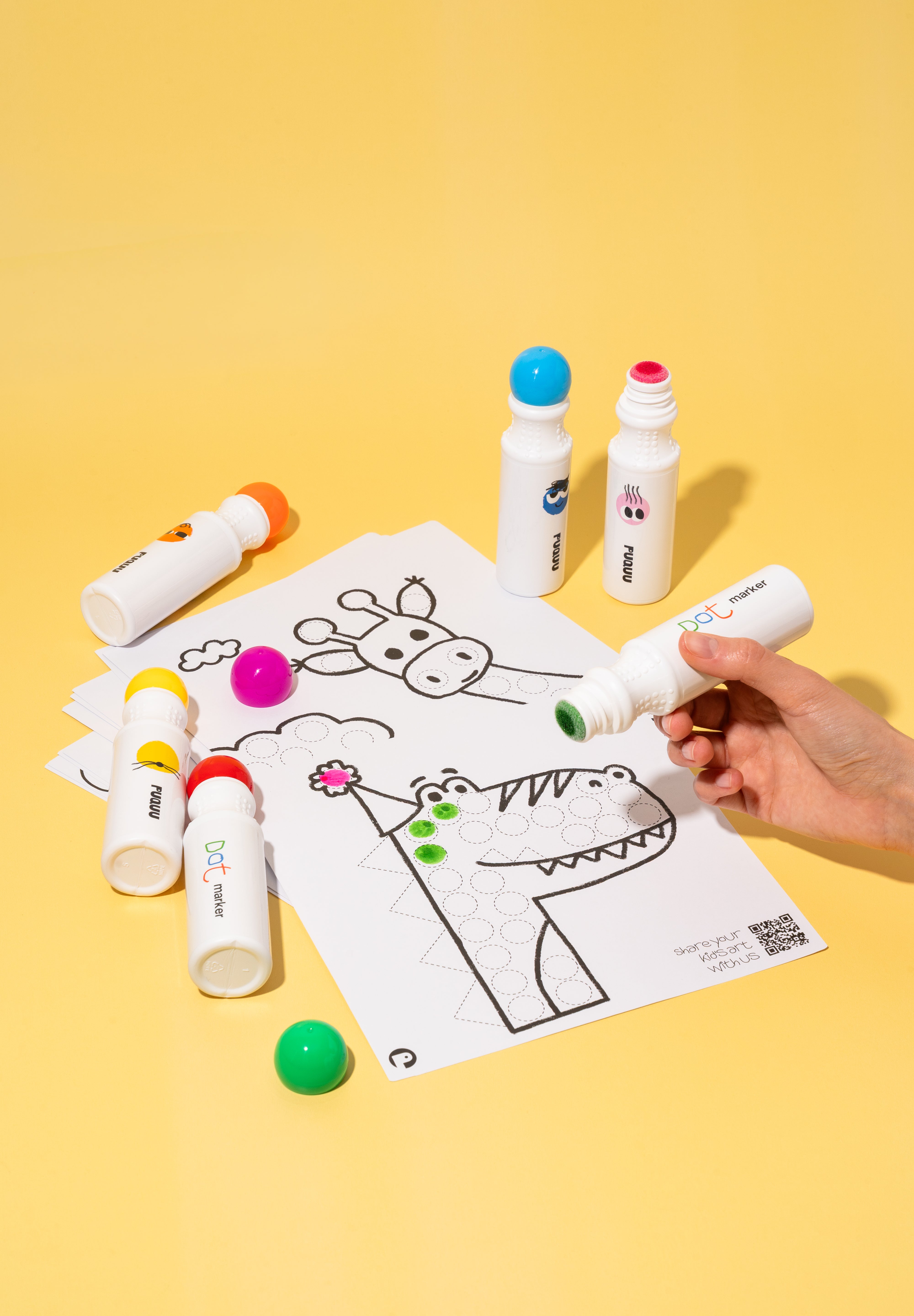 Dot Markers - 6 colors