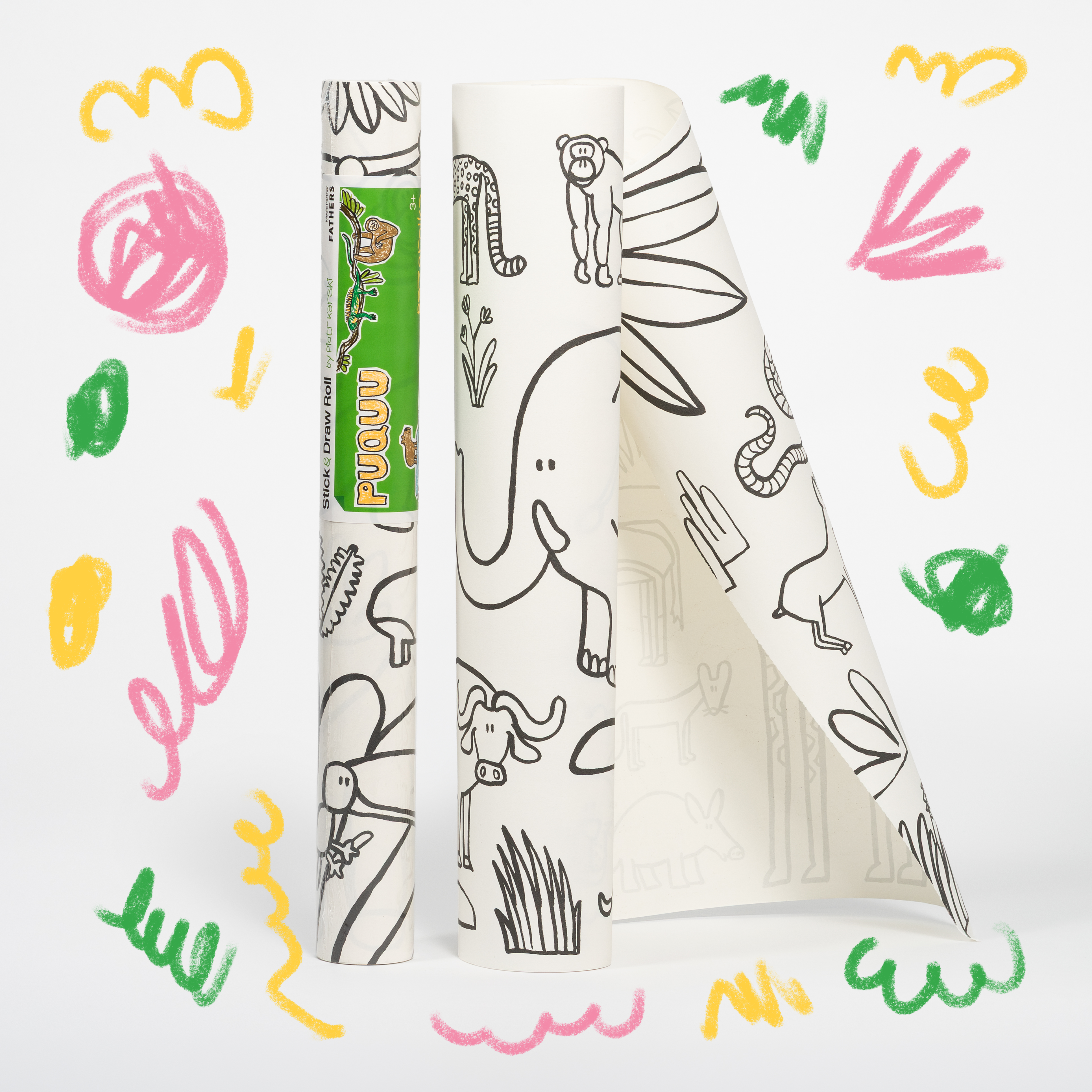 Bazgrolka. Stick & Draw Roll by Piotr Karski – Animals