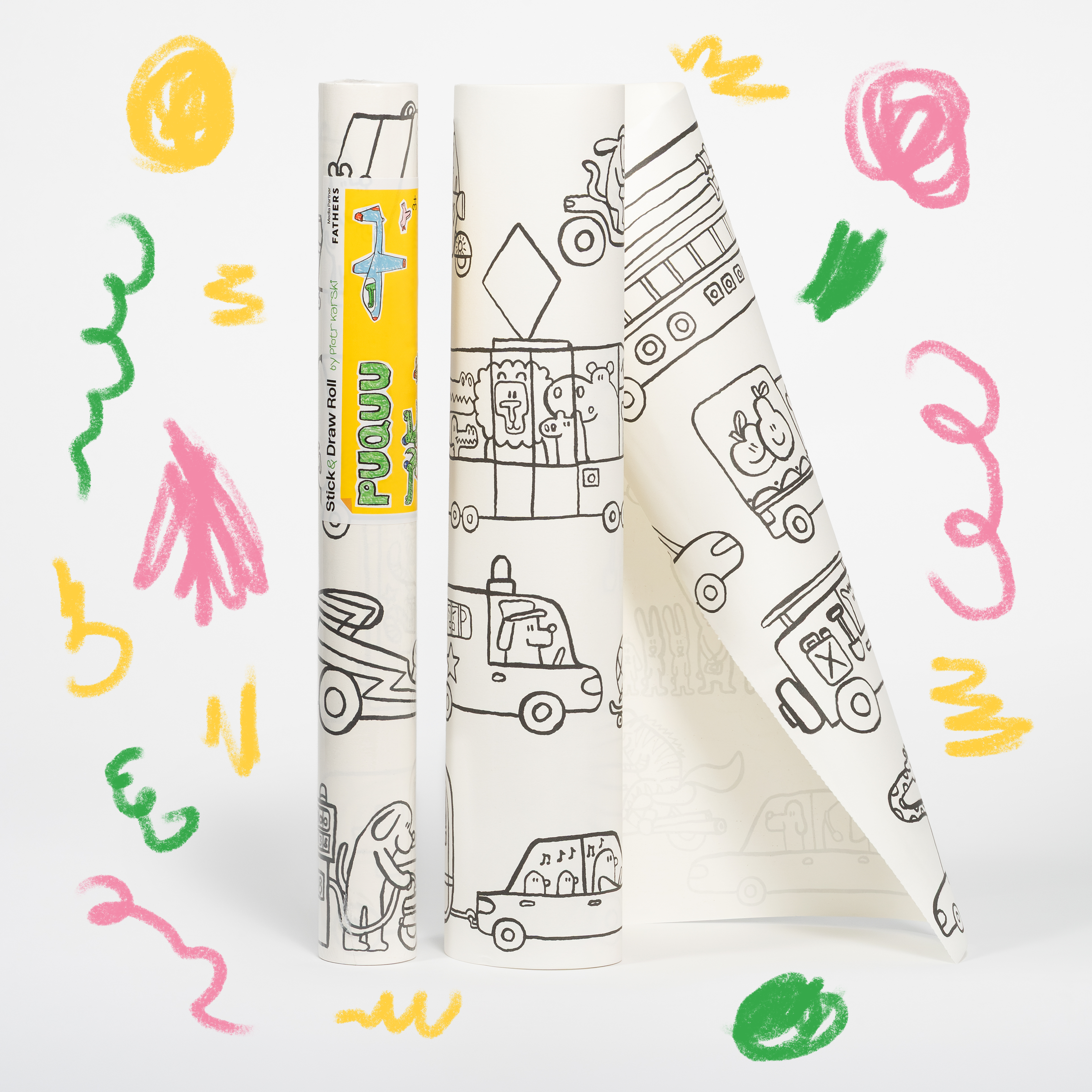 Bazgrolka. Stick & Draw Roll by Piotr Karski – Vehicles