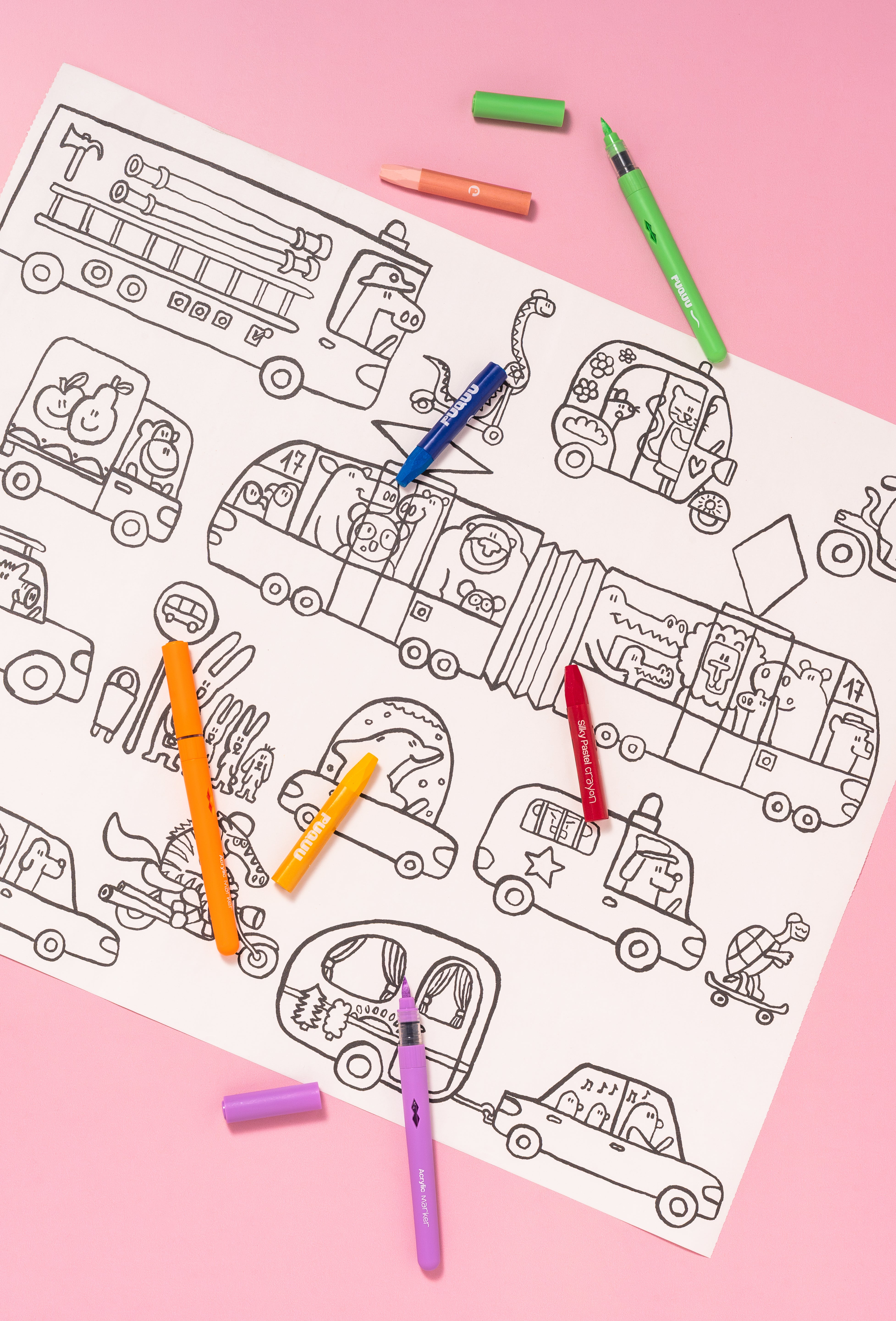 Bazgrolka. Stick & Draw Roll by Piotr Karski – Animals