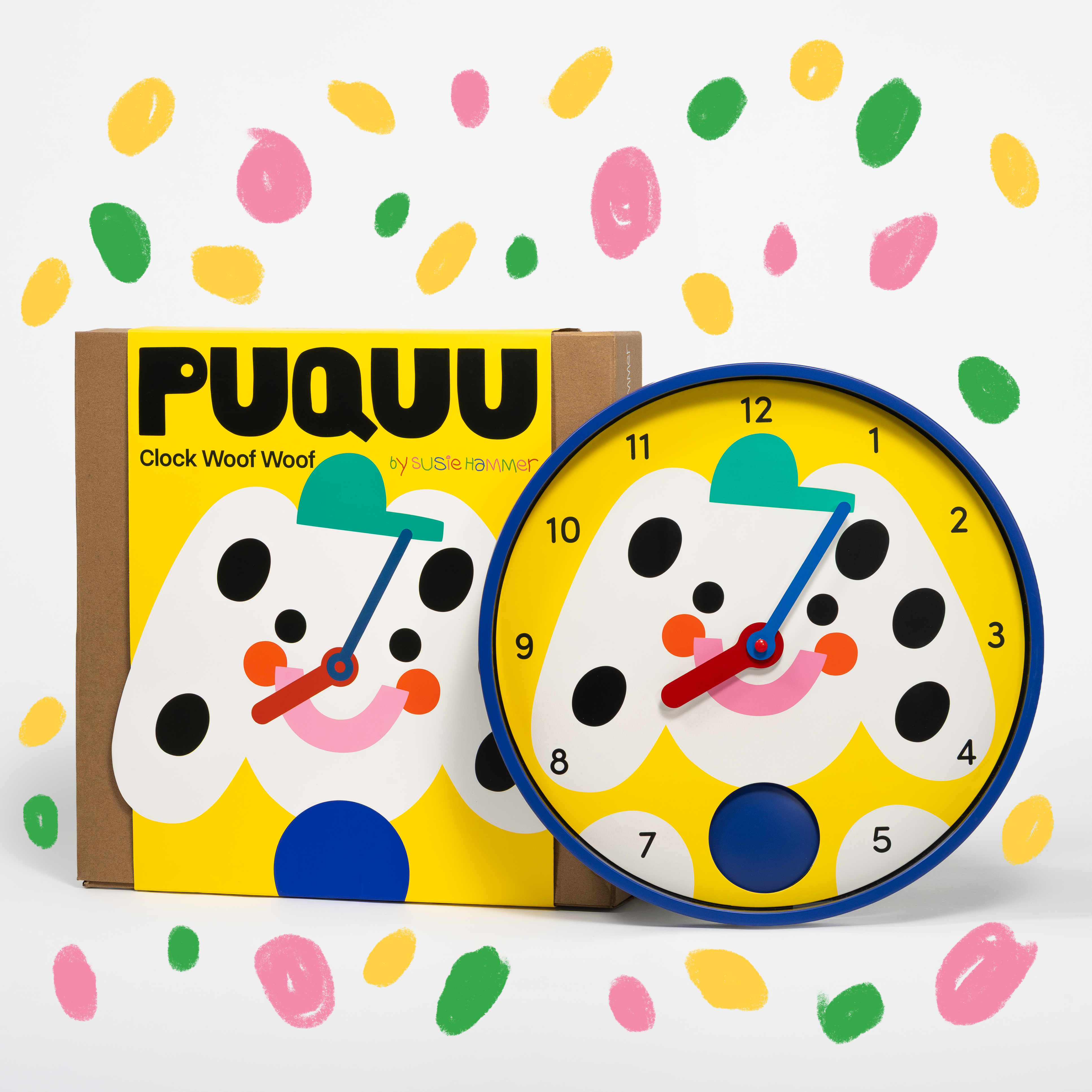 Clock – Woof Woof by Susie Hammer